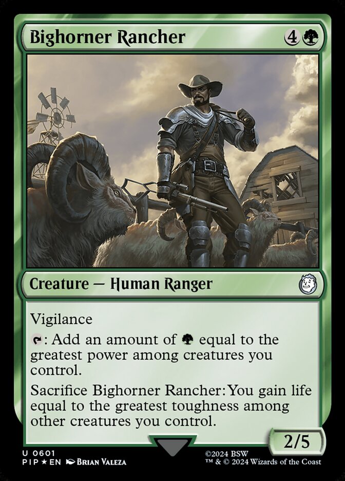 Bighorner Rancher – Uncommon Magic: The Gathering card from Fallout (#601)