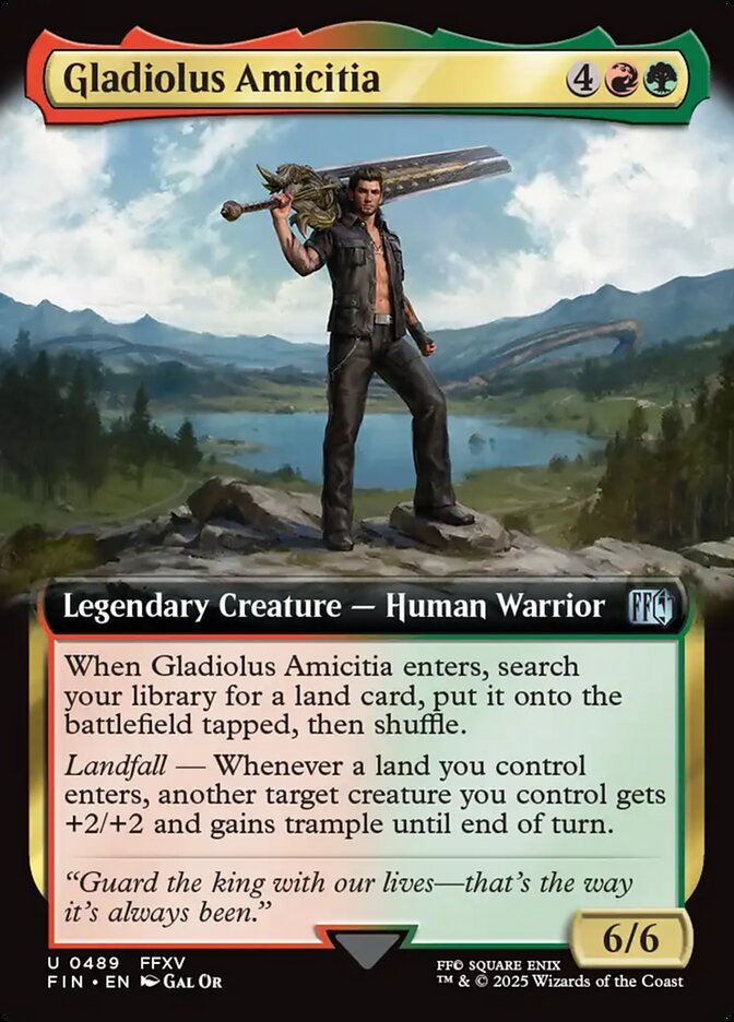 Gladiolus Amicitia – Uncommon Magic: The Gathering card from Final Fantasy (#489)