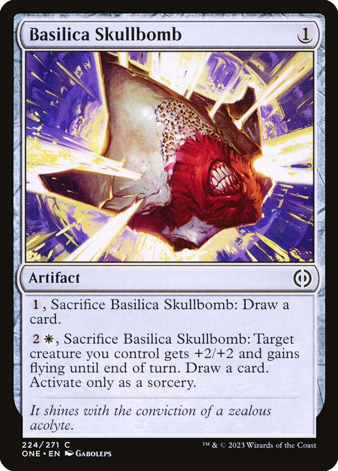 Basilica Skullbomb – Common Magic: The Gathering card from Phyrexia: All Will Be One (#224)