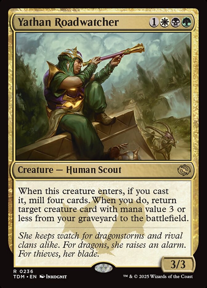 Yathan Roadwatcher – Rare Magic: The Gathering card from Tarkir: Dragonstorm (#236)