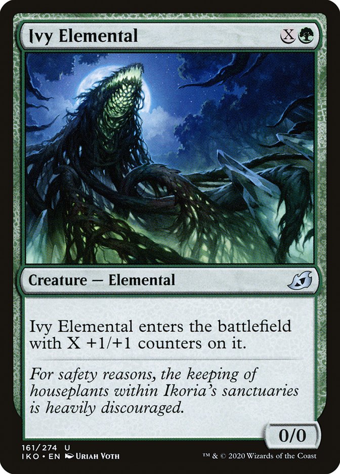 Ivy Elemental – Uncommon Magic: The Gathering card from Ikoria: Lair of Behemoths (#161)