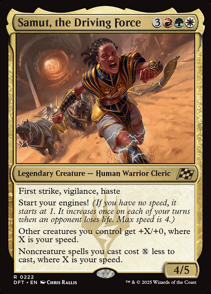 Samut, the Driving Force – Rare Magic: The Gathering card from Aetherdrift (#222)