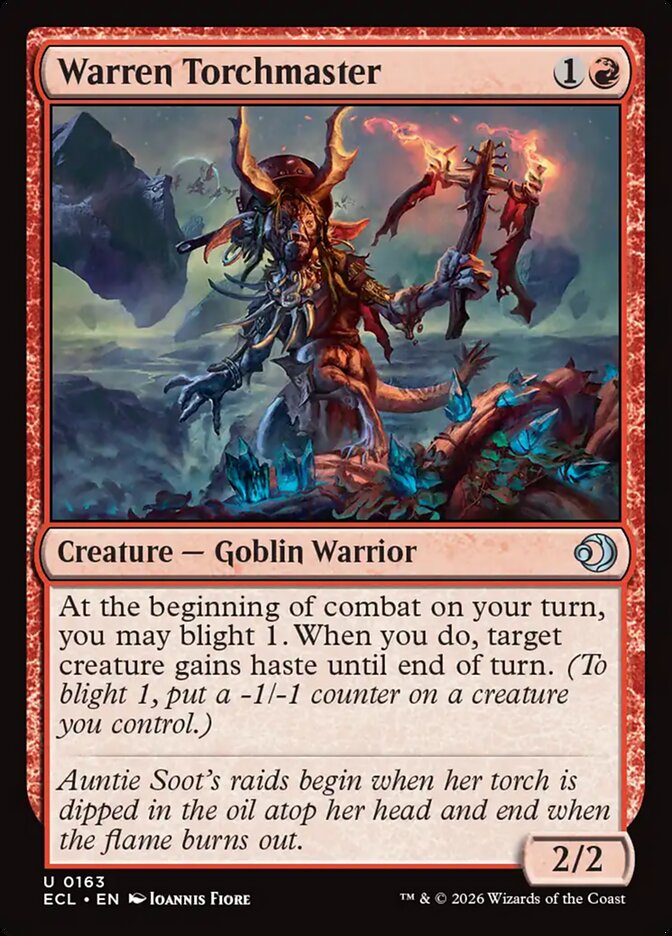 Warren Torchmaster – Uncommon Magic: The Gathering card from Lorwyn Eclipsed (#163)