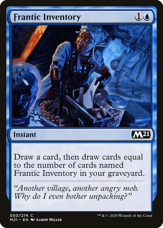 Frantic Inventory – Common Magic: The Gathering card from Core Set 2021 (#50)
