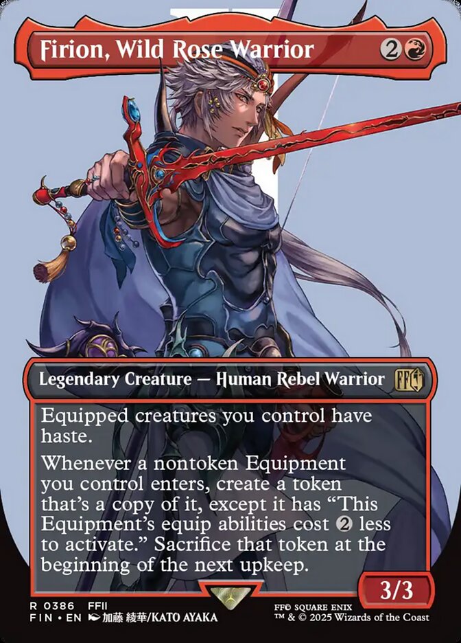 Firion, Wild Rose Warrior – Rare Magic: The Gathering card from Final Fantasy (#386)