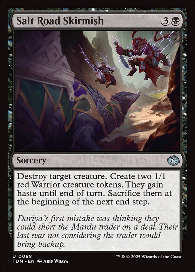 Salt Road Skirmish – Uncommon Magic: The Gathering card from Tarkir: Dragonstorm (#88)