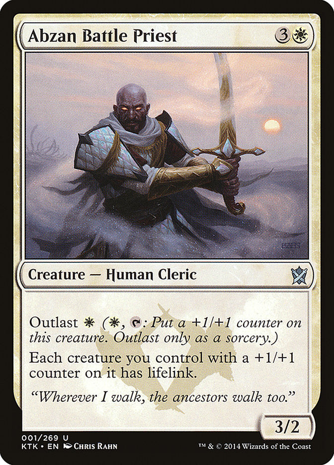 Abzan Battle Priest – Uncommon Magic: The Gathering card from Khans of Tarkir (#1)