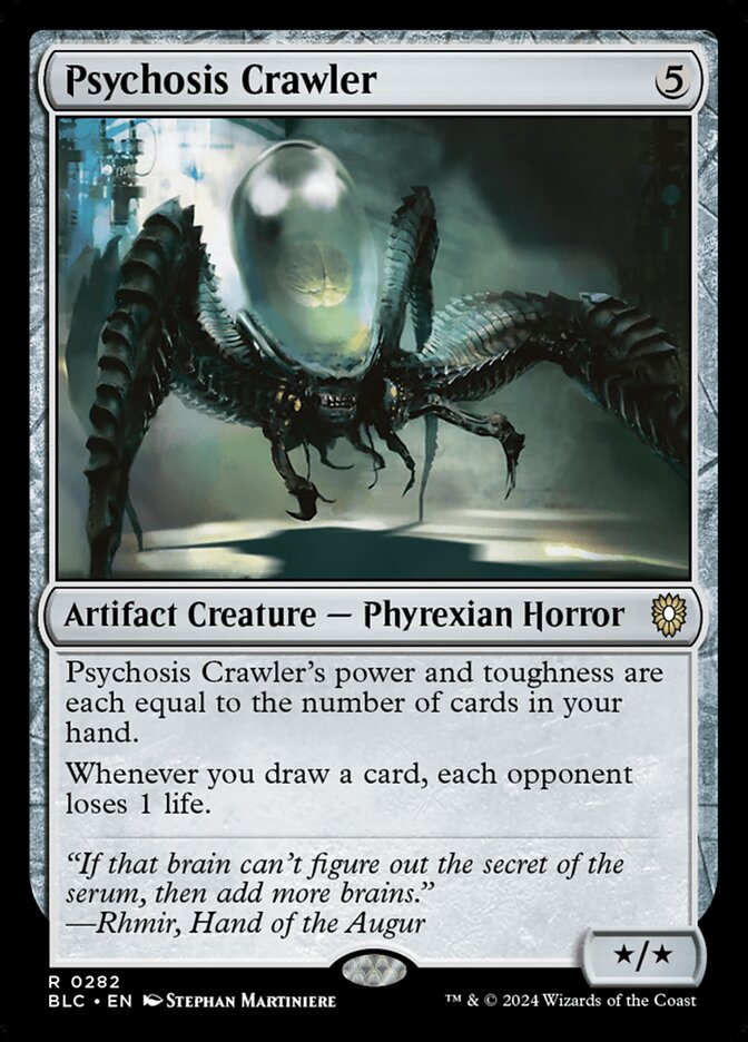 Psychosis Crawler – Rare Magic: The Gathering card from Bloomburrow Commander (#282)