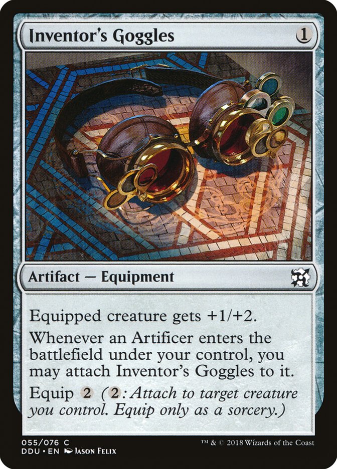 Inventor's Goggles – Common Magic: The Gathering card from Duel Decks: Elves vs. Inventors (#55)