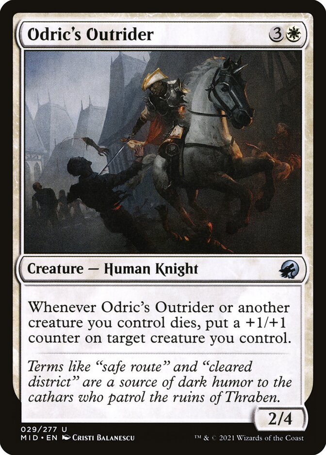 Odric's Outrider – Uncommon Magic: The Gathering card from Innistrad: Midnight Hunt (#29)
