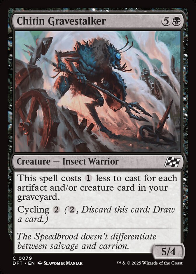 Chitin Gravestalker – Common Magic: The Gathering card from Aetherdrift (#79)