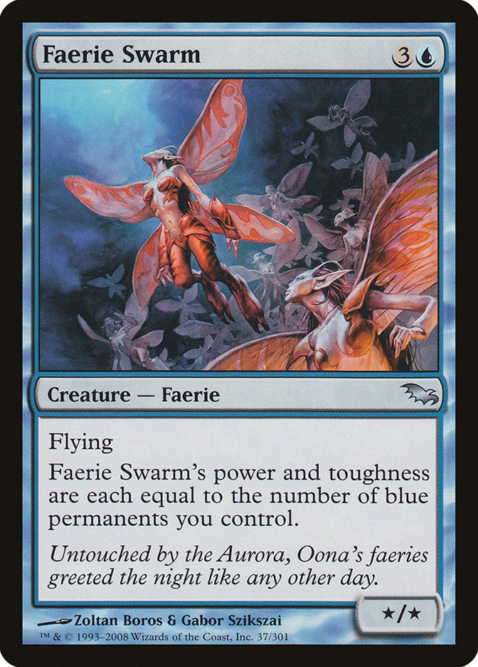 Faerie Swarm – Uncommon Magic: The Gathering card from Shadowmoor (#37)