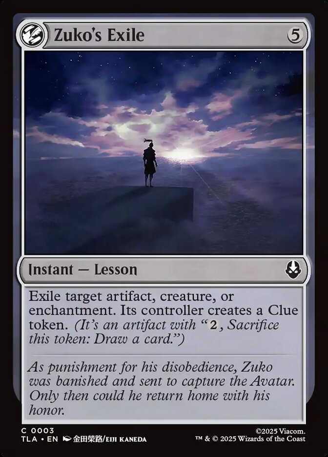 Zuko's Exile – Common Magic: The Gathering card from Avatar: The Last Airbender (#3)