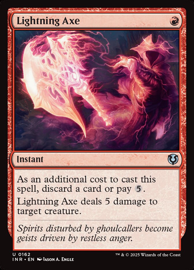 Lightning Axe – Uncommon Magic: The Gathering card from Innistrad Remastered (#162)