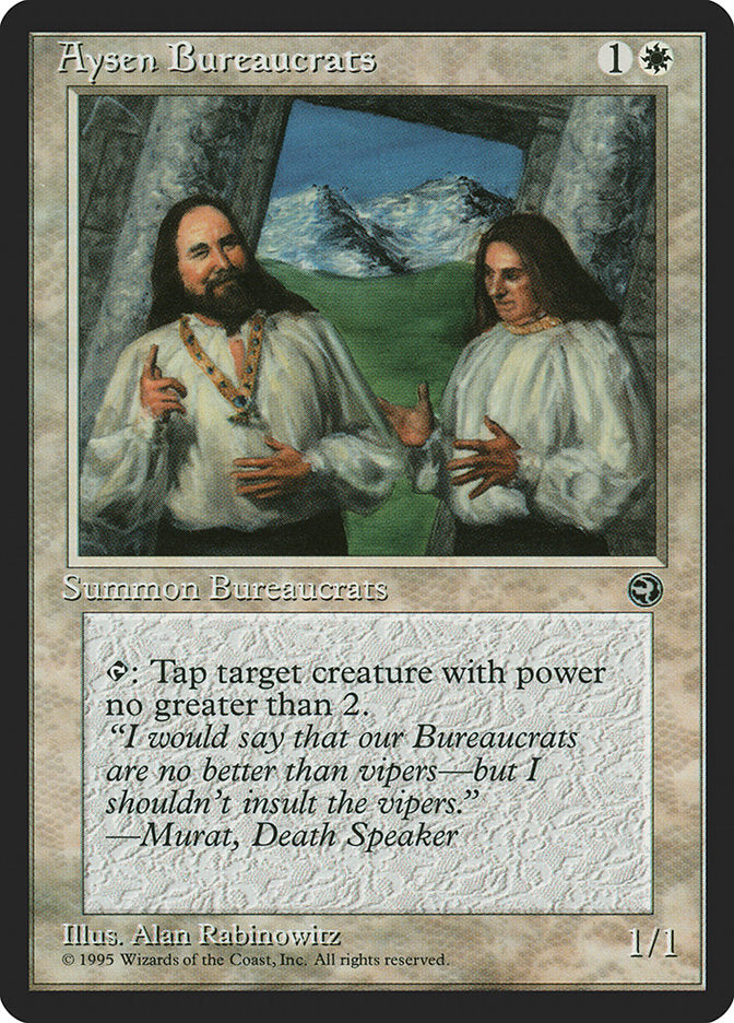 Aysen Bureaucrats – Common Magic: The Gathering card from Homelands (#3a)