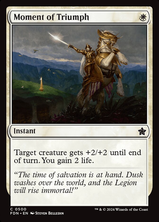 Moment of Triumph – Common Magic: The Gathering card from Foundations (#500)