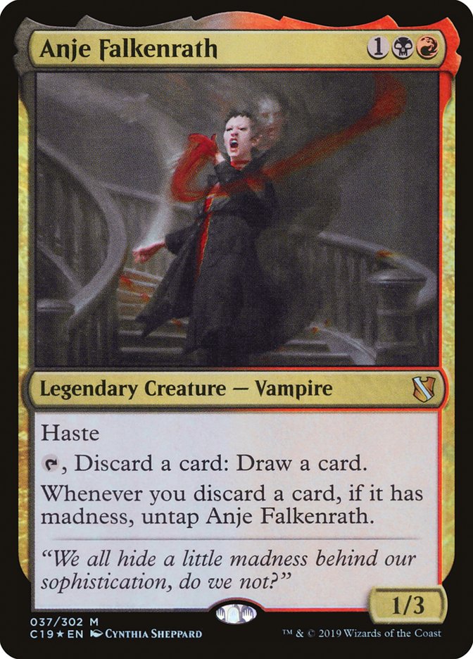 Anje Falkenrath – Mythic Magic: The Gathering card from Commander 2019 (#37)
