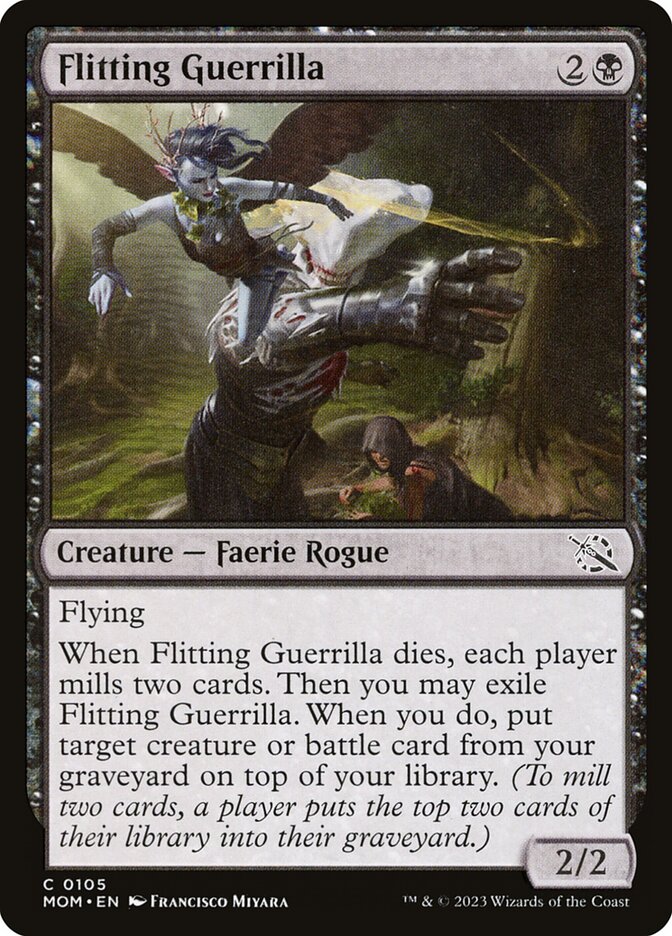 Flitting Guerrilla – Common Magic: The Gathering card from March of the Machine (#105)