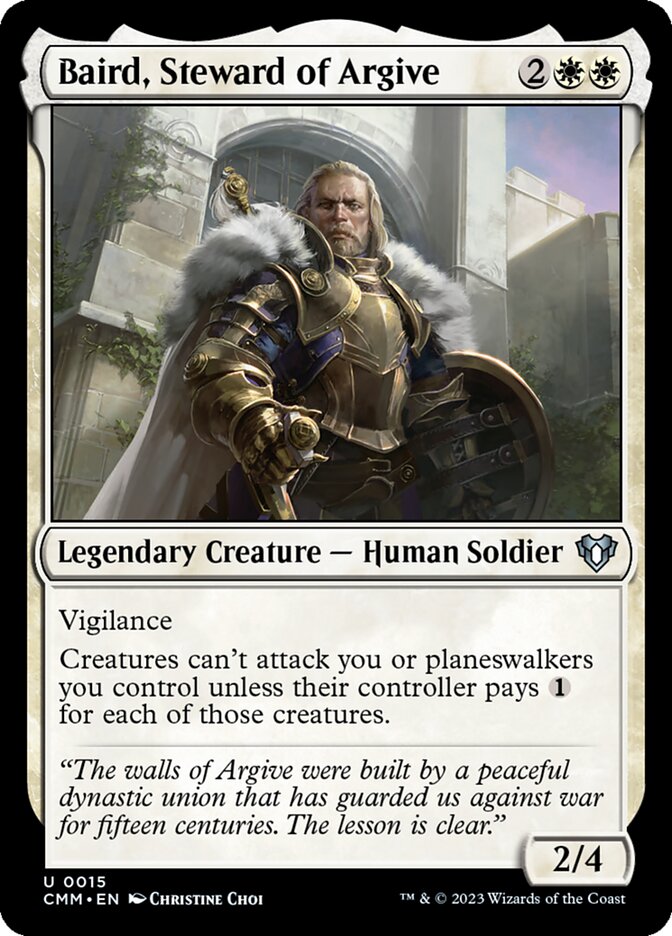 Baird, Steward of Argive – Uncommon Magic: The Gathering card from Commander Masters (#15)