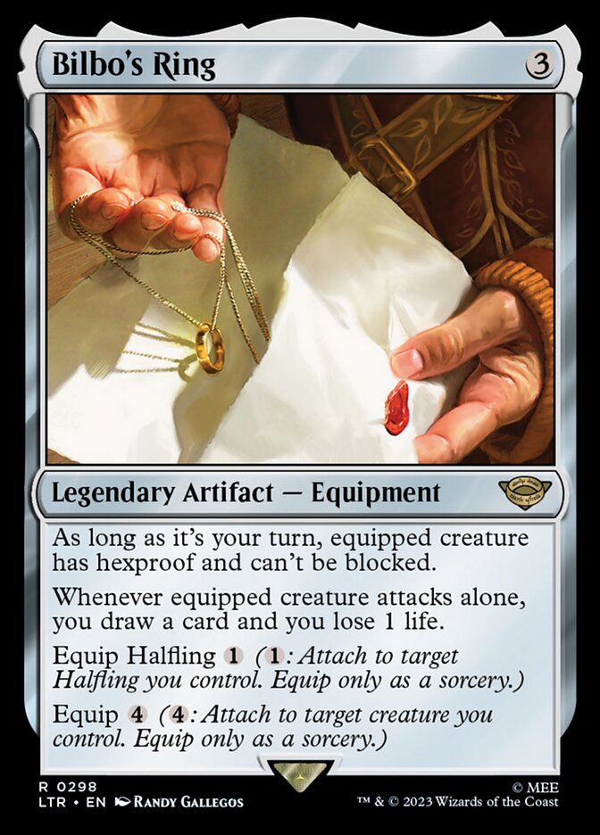 Bilbo's Ring – Rare Magic: The Gathering card from The Lord of the Rings: Tales of Middle-earth (#298)