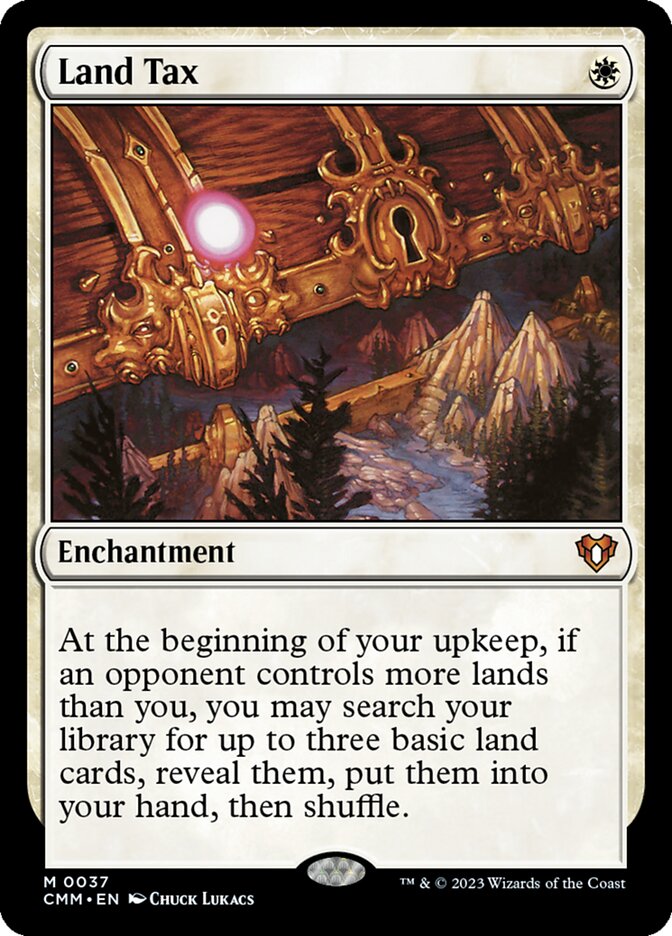 Land Tax – Mythic Magic: The Gathering card from Commander Masters (#37)