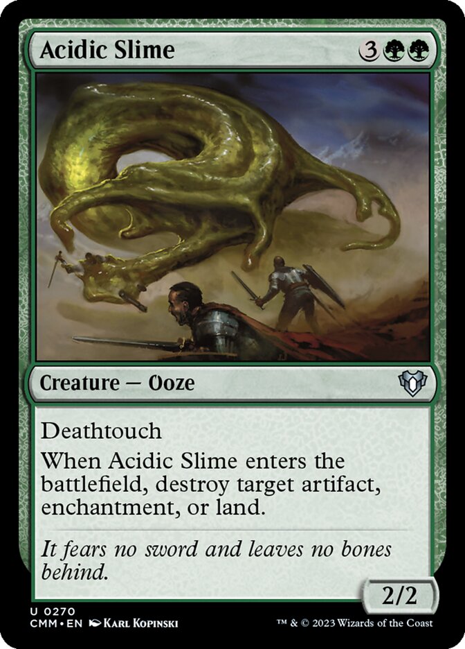 Acidic Slime – Uncommon Magic: The Gathering card from Commander Masters (#270)