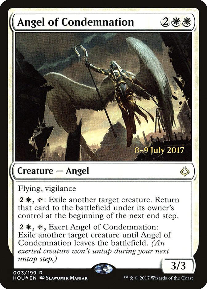 Angel of Condemnation – Rare Magic: The Gathering card from Hour of Devastation Promos (#3s)