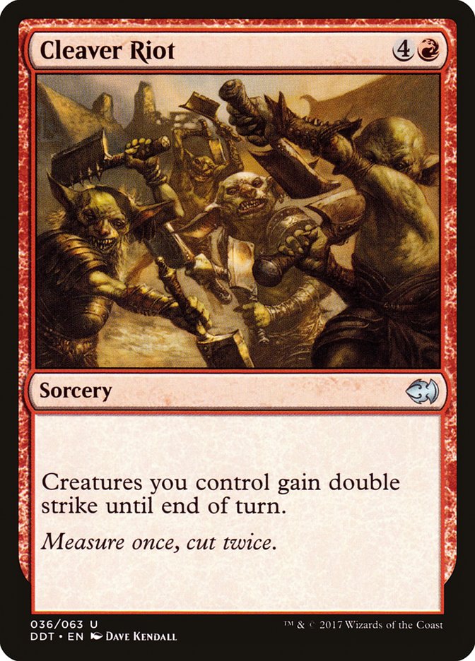 Cleaver Riot – Uncommon Magic: The Gathering card from Duel Decks: Merfolk vs. Goblins (#36)