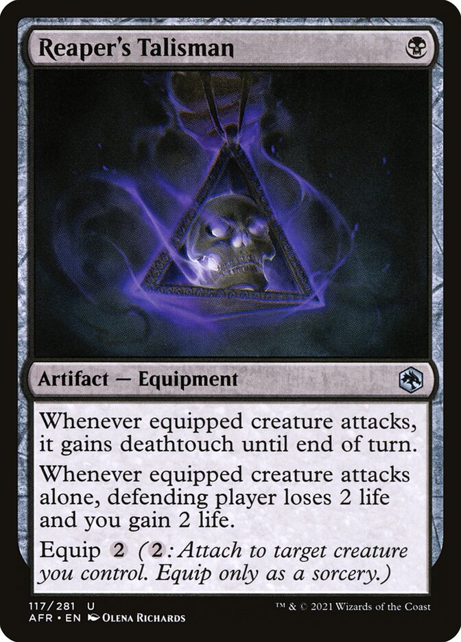Reaper's Talisman – Uncommon Magic: The Gathering card from Adventures in the Forgotten Realms (#117)