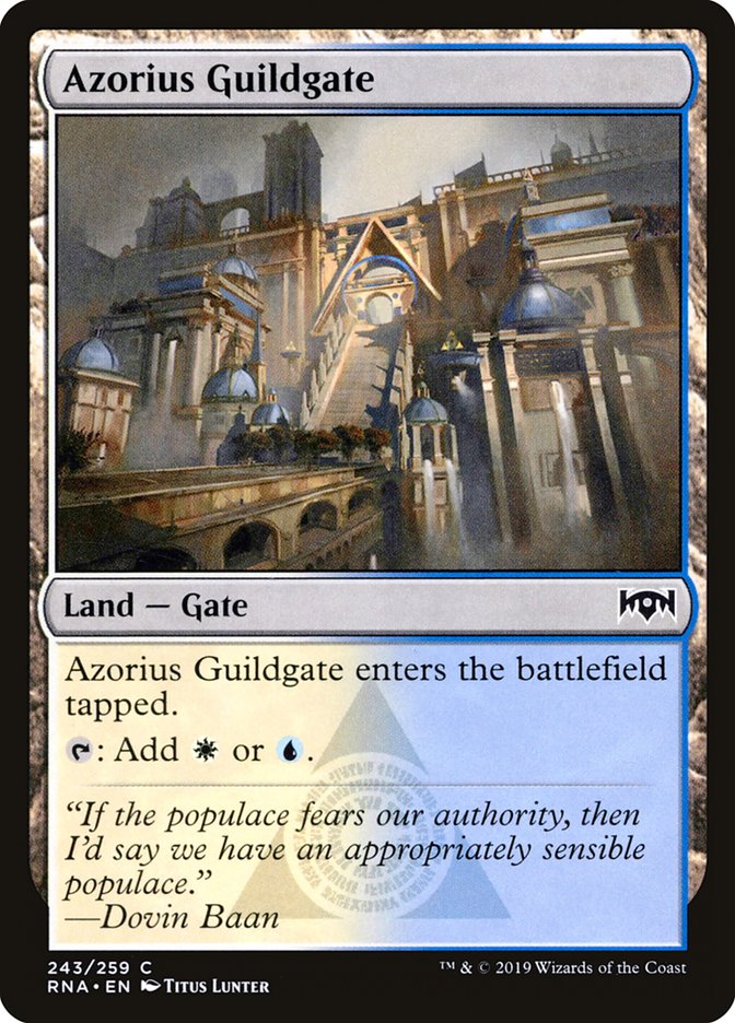 Azorius Guildgate – Common Magic: The Gathering card from Ravnica Allegiance (#243)
