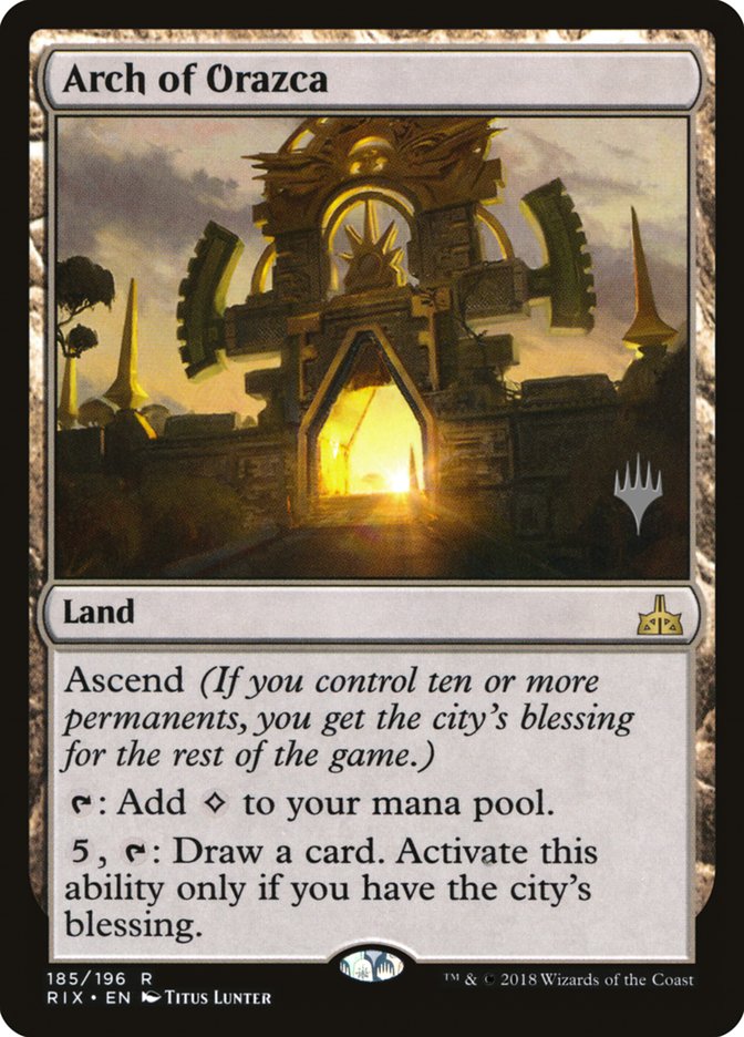 Arch of Orazca – Rare Magic: The Gathering card from Rivals of Ixalan Promos (#185p)