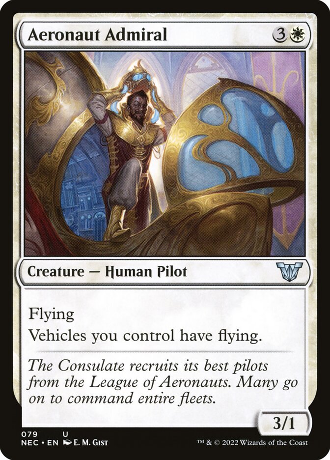 Aeronaut Admiral – Uncommon Magic: The Gathering card from Neon Dynasty Commander (#79)