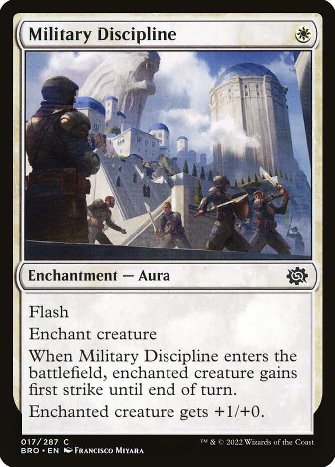 Military Discipline – Common Magic: The Gathering card from The Brothers' War (#17)