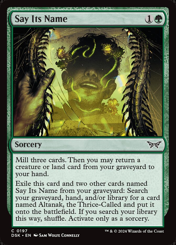 Say Its Name – Common Magic: The Gathering card from Duskmourn: House of Horror (#197)