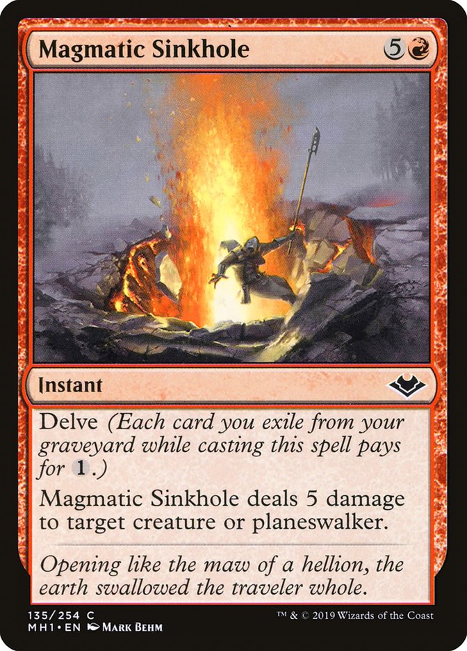 Magmatic Sinkhole – Common Magic: The Gathering card from Modern Horizons (#135)