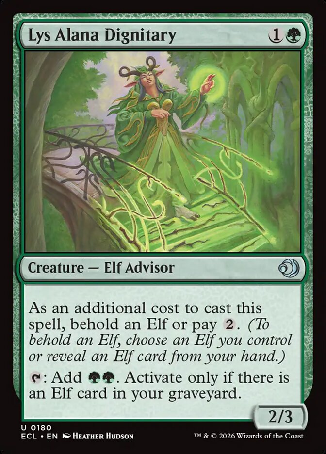 Lys Alana Dignitary – Uncommon Magic: The Gathering card from Lorwyn Eclipsed (#180)
