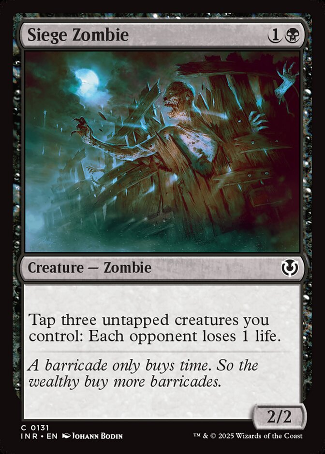 Siege Zombie – Common Magic: The Gathering card from Innistrad Remastered (#131)