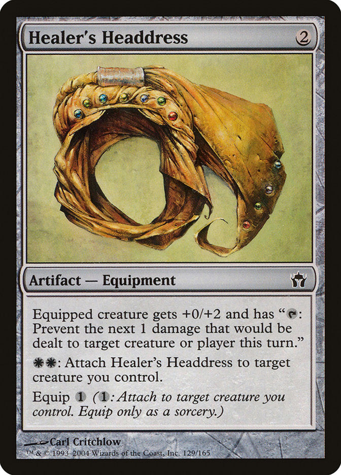 Healer's Headdress – Common Magic: The Gathering card from Fifth Dawn (#129)