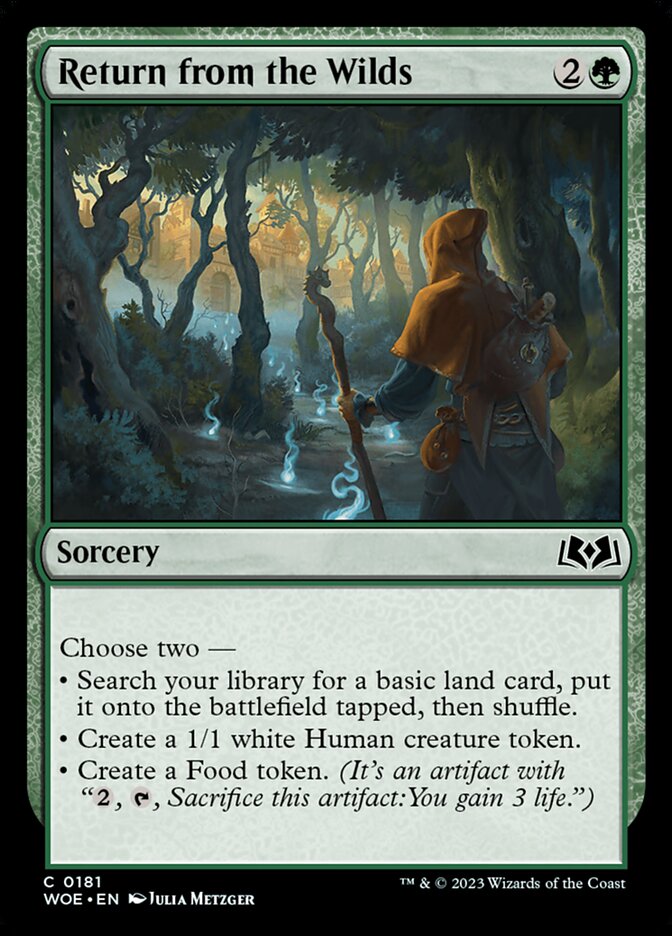 Return from the Wilds – Common Magic: The Gathering card from Wilds of Eldraine (#181)