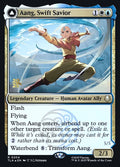 Aang, Swift Savior // Aang and La, Ocean's Fury – Rare Magic: The Gathering card from Avatar: The Last Airbender Promos (#204