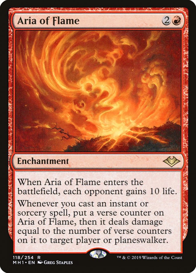 Aria of Flame – Rare Magic: The Gathering card from Modern Horizons (#118)