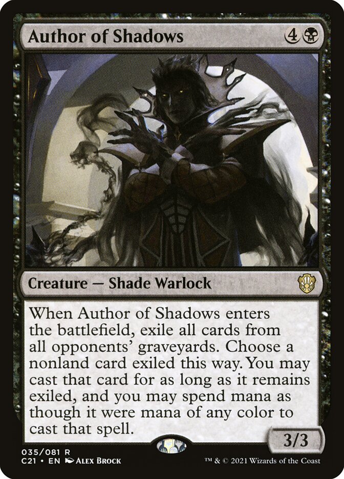 Author of Shadows – Rare Magic: The Gathering card from Commander 2021 (#35)