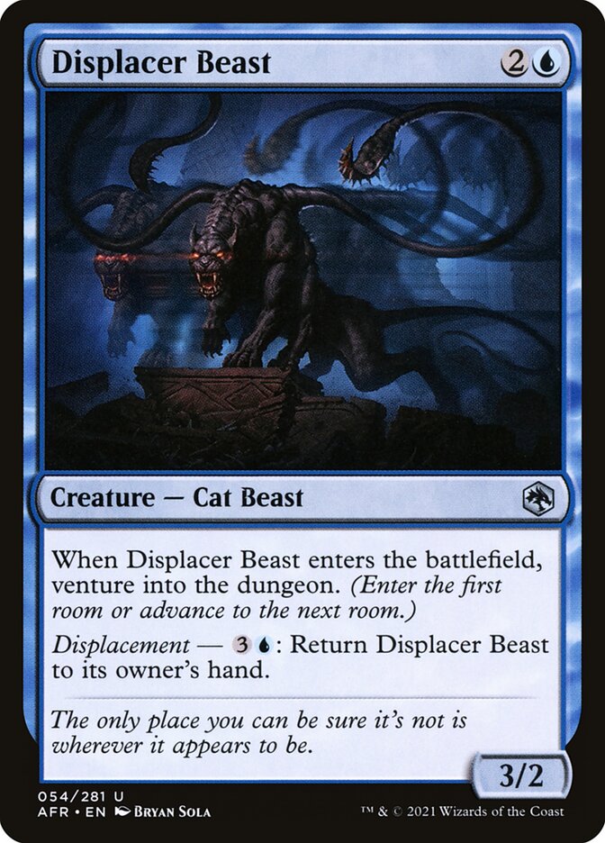 Displacer Beast – Uncommon Magic: The Gathering card from Adventures in the Forgotten Realms (#54)