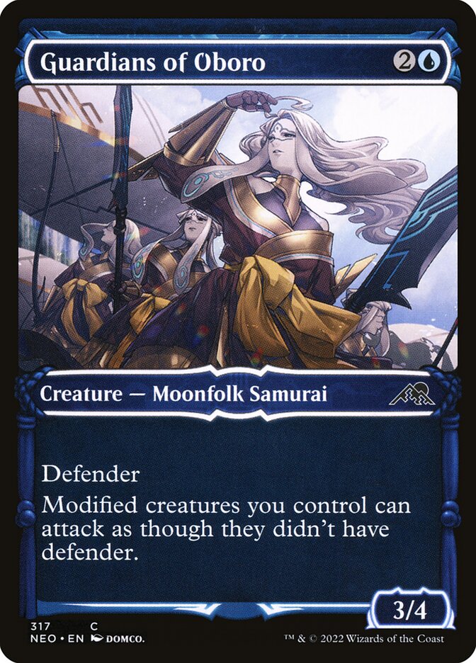 Guardians of Oboro – Common Magic: The Gathering card from Kamigawa: Neon Dynasty (#317)