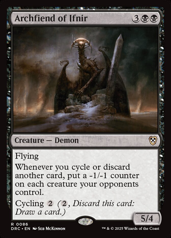 Archfiend of Ifnir – Rare Magic: The Gathering card from Aetherdrift Commander (#86)