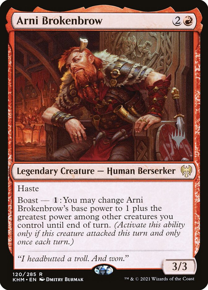 Arni Brokenbrow – Rare Magic: The Gathering card from Kaldheim Promos (#120p)