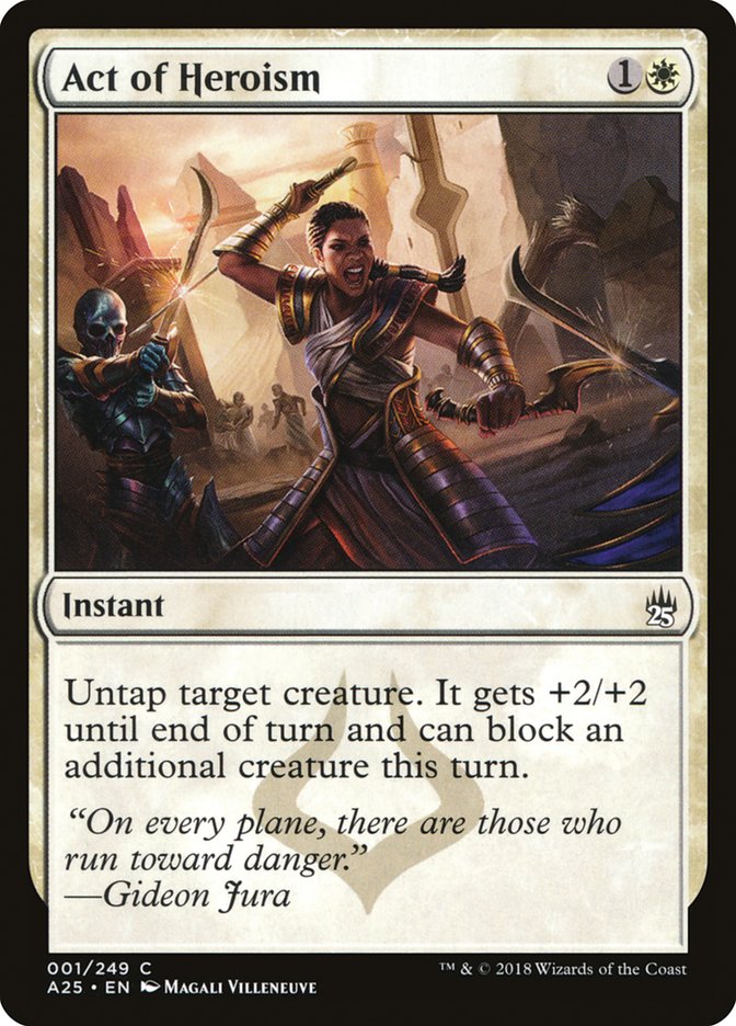 Act of Heroism – Common Magic: The Gathering card from Masters 25 (#1)