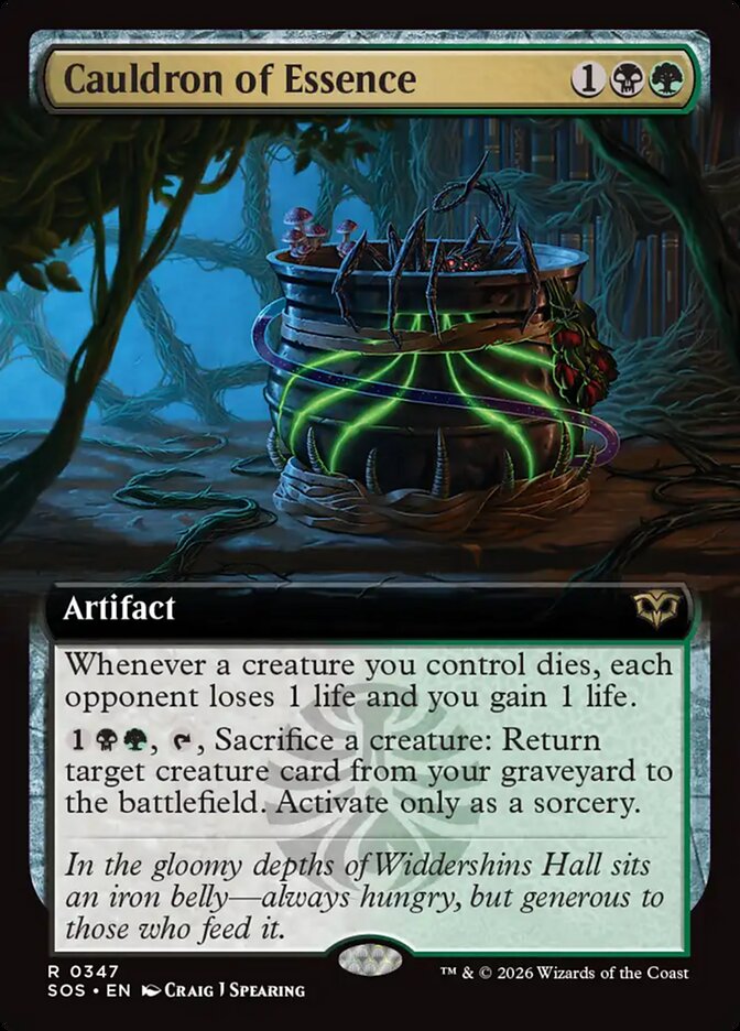 Cauldron of Essence – Rare Magic: The Gathering card from Secrets of Strixhaven (#347)