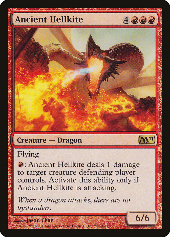Ancient Hellkite – Rare Magic: The Gathering card from Magic 2011 (#122)