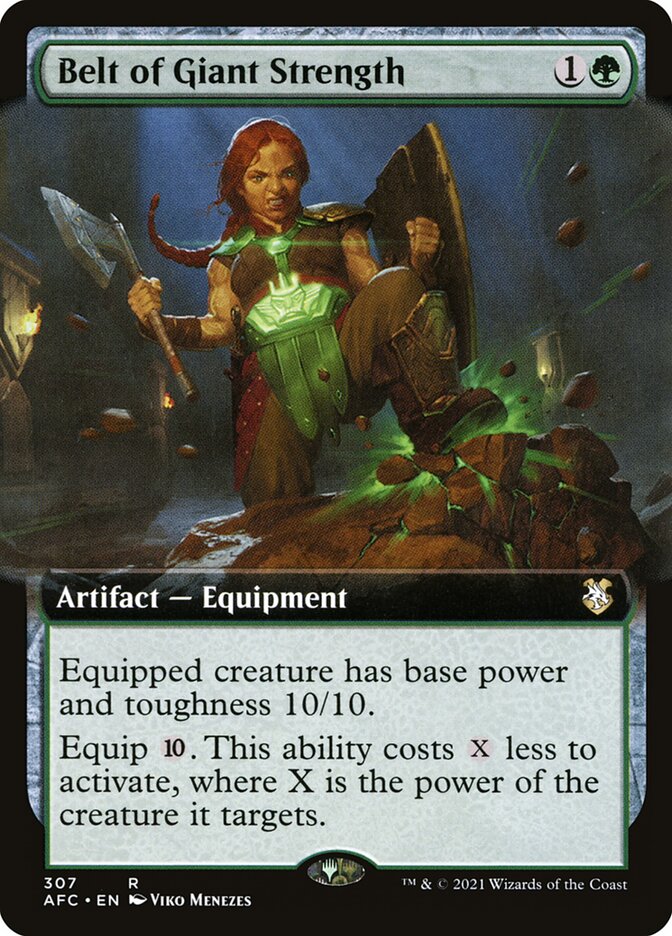 Belt of Giant Strength – Rare Magic: The Gathering card from Forgotten Realms Commander (#307)